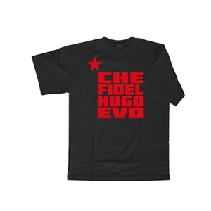X T-shirt: Che Fidel Hugo Evo - black